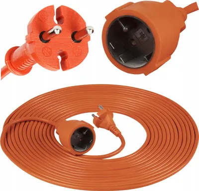 Image de Orno | Rallonge de jardin 10 m - Orange - PVC IP20 - Flexible et résistante - Idéale pour outils électriques