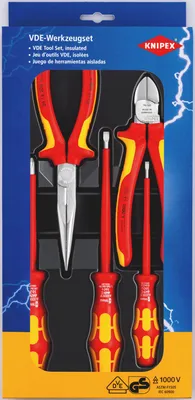 Zdjęcie produktu dla Zestaw narzędzi KNIPEX VDE 5-częściowy zestaw szczypiec