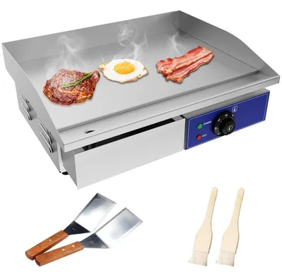 Elektrische Grillplatte 3000 W, Gusseisen, 540x355 mm, Thermostat 50-300°C