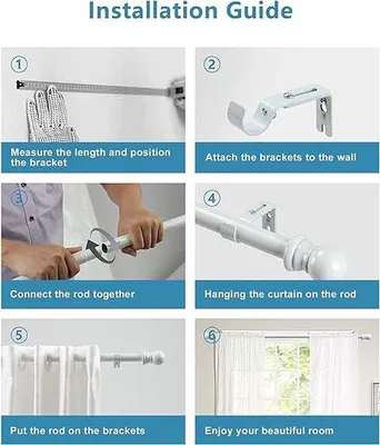 Produktbild von Famanu Vorhangstangen aus Metall - 76-448 cm
