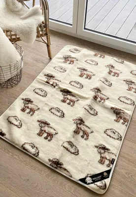Produktbild von Wolldecke Merino Schaf - Farbe: Weiß Schaf | Größe: 140 x 100
