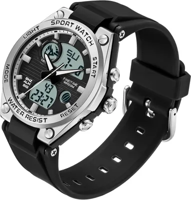 Produktbild von Digital Armbanduhr mit Silikonarmband 50M Wasserdicht Digitaluhr für Mädchen Jungen Analog Digital Sportuhr mit Alarm Datum LED Kinderuhr Elektronisch
