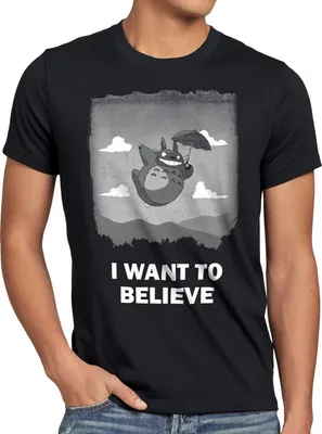 Produktbild von style3 Want to believe Anime Herren T-Shirt anime cosplay nachbar tonari no