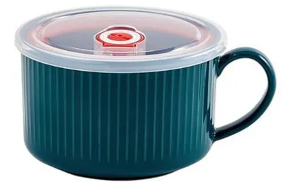 Immagine prodotto di Tazza in Vetroceramica grande, capacità 700 ml, con manico, ideale per caffè, tè, cereali, zuppe e ramen