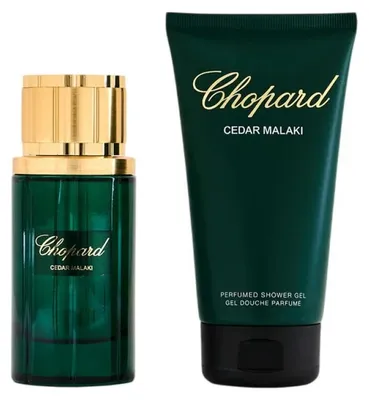 Produktbild von Set Chopard: Cedar Malaki, EdP, Unisex, 80 ml + Cedar Malaki, reinigendes und feuchtigkeitsspendendes Duschgel, fü r alle Hauttypen, 150 ml