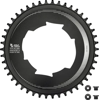 Produktbild von Wolf Tooth SRAM Aero-Kettenblatt,107 BCD, 4-Loch, 50 Z., Drop-Stop B, black
