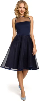 Produktbild von Made of Emotion Formelle Frauenkleider Marit M148 dunkelblau M