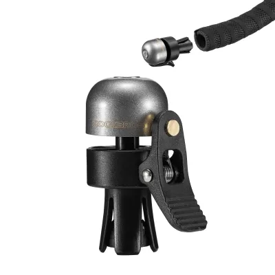 Productafbeelding van ROCKBROS Fietsbel met stuurprop 2-in-1, luid tot 80 dB, geschikt voor sturen van 22,2 mm (racefiets, gravelbike), eindbel van koperlegering en titanium