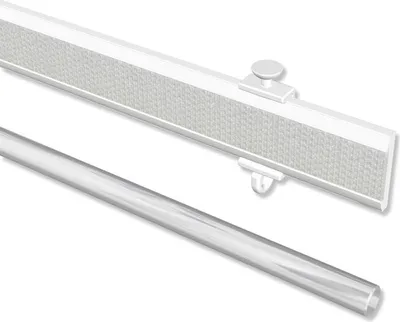 Produktbild von Interdeco Paneelwagen mit Klettband / Beschwerung, Aluminium Weiß Modell Easyslide, 57 cm