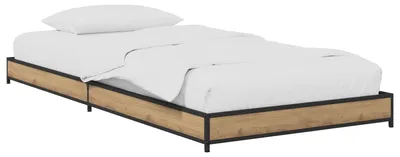 Image de vidaXL Cadre de lit Artisan - Chêne - 80 x 200 cm - Panneau de bois