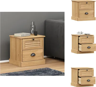 Produktbild von vidaXL Nachttisch VIGO 42x35x40 cm Massivholz Kiefer - Nachttische