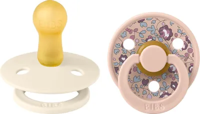Image de Sucettes BIBS X LIBERTY Colour en caoutchouc naturel, lot de 2, taille 2, couleur Ivory / Blush