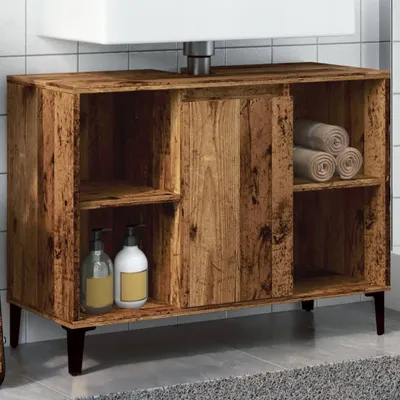 Produktbild von Waschbeckenunterschrank Altholz-Optik 80x33x60 cm Holzwerkstoff