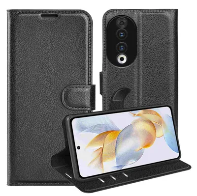 Produktbild von Für Honor 90 5G Handy Tasche Schwarz Etuis Kunst-Leder Hülle Cover Case Book Neu