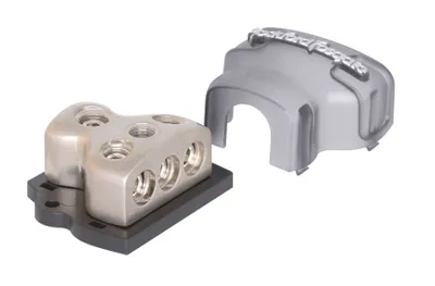 Produktbild von ROCKFORD FOSGATE 4 AWG Verteilerblock RFD4 1 x 1/0 AWG + 3 x 4 AWG Input