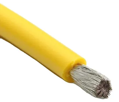 Zdjęcie produktu dla Kabel silikonowy, elastyczna izolacja, odporny na wysokie napięcie, ŻÓŁTY, 14AWG, 5 metrów