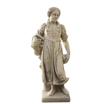 Produktbild von Steinfigur Frieda, Skulptur aus Steinguss Neu Frostfest Witterungsbeständig, Gartenfigur Schöne Frauenfigur zur Gartengestaltung JA-101