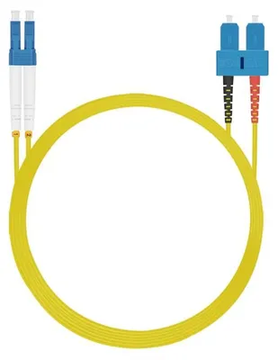 Produktbild von helos LWL Patchkabel LC/SC Duplex 9/125µm OS2 gelb 2,0m