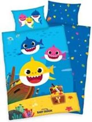 Obrázok produktu pre Detská posteľná bielizeň Baby Shark 40 x 60 a 100 x 135 cm