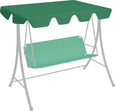 Produktbild von vidaXL Náhradní střecha pro hollywoodskou houpačku zelená 150/130x105/70 cm