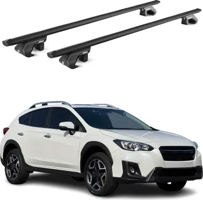 Produktbild von Dachträger Gepäckträger für Subaru XV 2018-2025 Alu Schwarz 2 tlg ABE