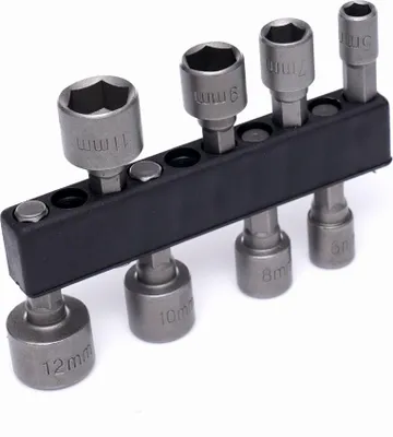Obrázok produktu pre Sada nástrčných kľúčov pre vŕtačky a skrutkovače 5-12mm 8ks 16821