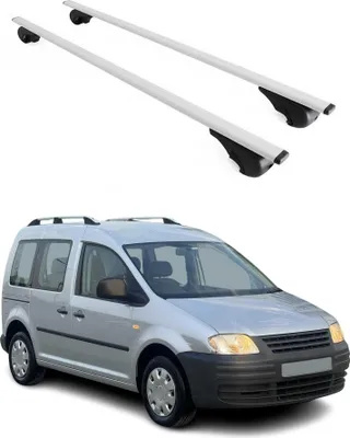 Produktbild von Dachträger Grundtäger für VW Caddy 2004-2020 75kg Metall Silber 2 tlg