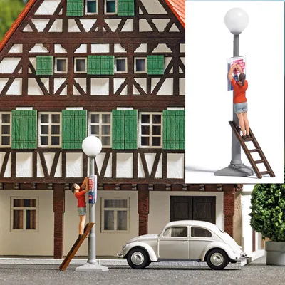 Produktbild von Busch A-Set: Plakataufhängerin H0 7908