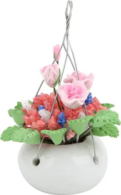 Produktbild von 1:12 Puppenhaus Miniatur Salon Garten Blumentopf Dekor Puppenhaus Dekoration ZubehörHängende Topfblume