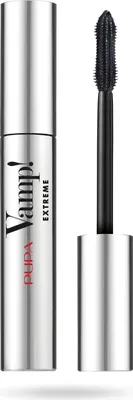 Productafbeelding van PUPA Milano Vamp! Mascara Extreme, Zwart, Intens zwart, Kleurgevend, Fixerend, Volumegevend, 12 ml, Intens, Vrij van parabenen