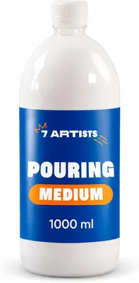 Immagine prodotto di Medium acrilico professionale, 1000 ml - Medium lucido per vernici acriliche - Acrilico trasparente per la tecnica del "pouring" nell'arte fluida