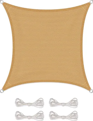 Produktbild von Sonnensegel BASIC HDPE Quadrat 3x3 sandbeige High Density Polyethylen 150g/m²