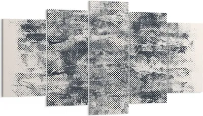 Produktbild von Bild auf Leinwand - Leinwandbild - 5 Teile - Schwarz Hintergrund Farbe - 160x85cm - Wand Bild - Wanddeko - Wandbilder - Leinwanddruck - Bilder - Wanddekoration - Leinwand bilder - EA160x85-5061