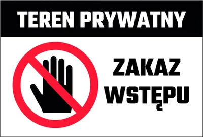 Obrázok produktu pre Značka "Zákaz vstupu" 20x30 cm PVC T029