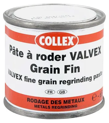 Image de Collex pâte à roder GEB VALVEX pour robinets, vannes, clapets Pot de 65g de gros grain 120 + un pot de 65g de grain fin 240