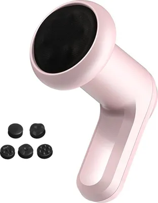 Produktbild von Elektrisches Massagegerät 24W, 6 Stufen, leise <36dB, 5 Aufsätze, wiederaufladbar, für Nacken-, Rücken- & Schulterentspannung
