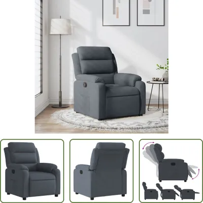 Produktbild von The Living Store Relaxsessel Dunkelgrau Samt