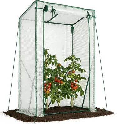 Obrázek produktu pro VOUNOT® Fóliový skleník se šikmou střechou 100x50x150cm pro zeleninu, květiny a ovoce, 135g/m², bílý