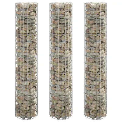 Produktbild von Prolenta Premium - Gabiónové vyvýšené záhony 3 ks. Okrúhle z pozinkovanej ocele Ø30x150 cm