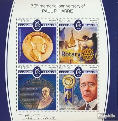Produktbild von Briefmarken Salomoninseln 2017 Mi 4822-4825 Kleinbogen (kompl. Ausg.) postfrisch Paul P. Harris