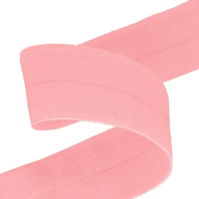 Falzgummi 20mm in Rosa hochelastisch – Faltgummi Schrägband Detailansicht.
