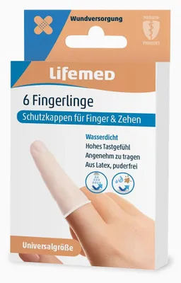 Produktbild von Lifemed Fingerlinge Universalgröße transparent 6 Stück