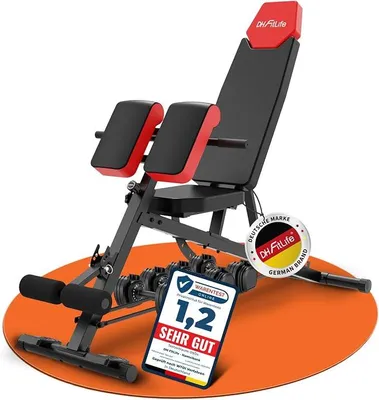 Imagen del producto de Banco de pesas plegable, banco de entrenamiento 8 en 1, con soporte para hiperextensiones, capacidad de 350 kg