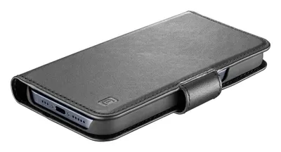 Produktbild von Cellularline Supreme - iPhone 15 PRO Schutztasche im Book-Style aus echtem Leder mit Steckfächern, Folio, Apple, iPhone 15 Pro, 15,5 cm (6.1"), Schwarz