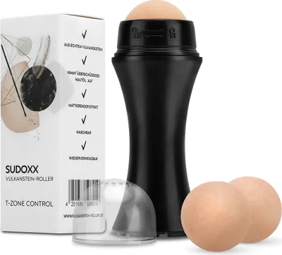 Produktbild von Mattierender Vulkanstein Gesichtsroller + 2 Ersatzsteine (SET)