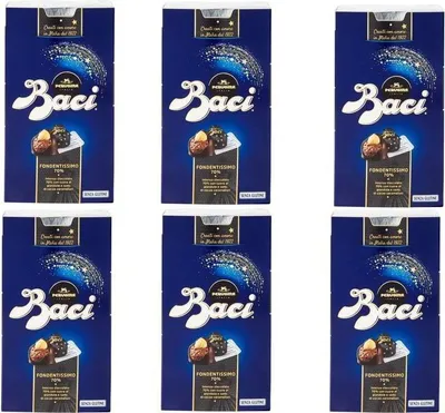 Produktbild von 6x Baci Perugina 14 st. Fondentissimo 70% Dunkle Schoko Pralinen 200g schokolade