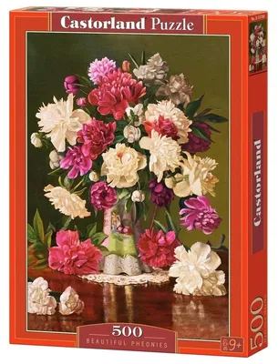 Image de Puzzle 500 pièces Beautiful Pheonies 53780 Castorland
