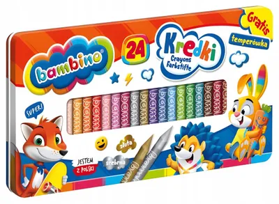 Produktbild von BAMBINO CANDLE GRAPHION Buntstifte Metalletui 24 Farben + Spitzer