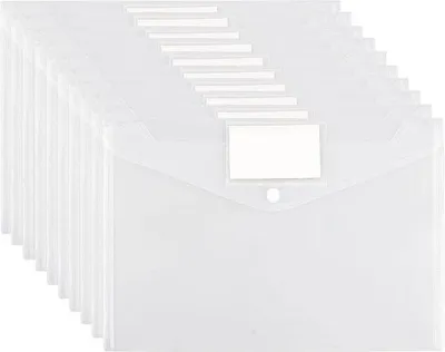 Produktbild von Famanu Dokumententaschen A4 - 40 Stück mit Druckknopf und Etikettenfach