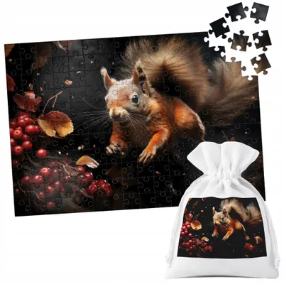 Image de Puzzle Tradycyjne - Zwierzęta Dzikie Leśne Wiewiórka - 252El